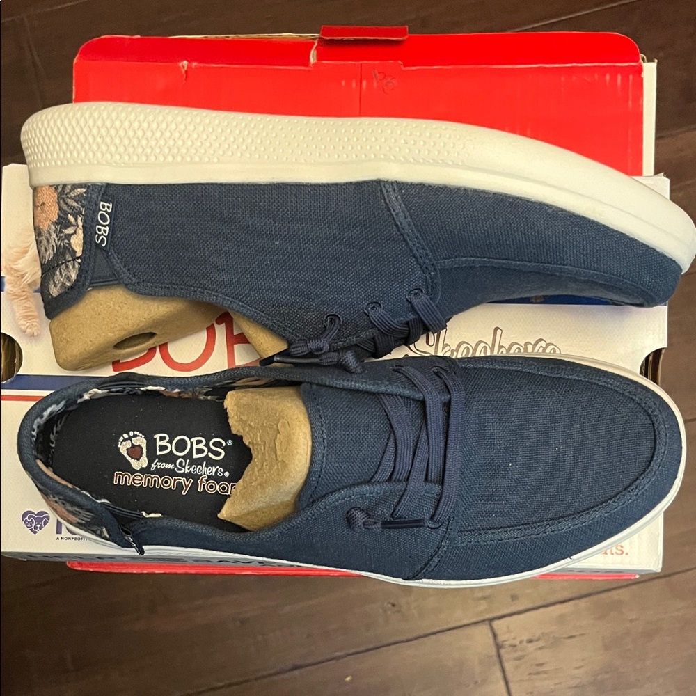 Skechers BOBS Dark Blue Casual Loafers